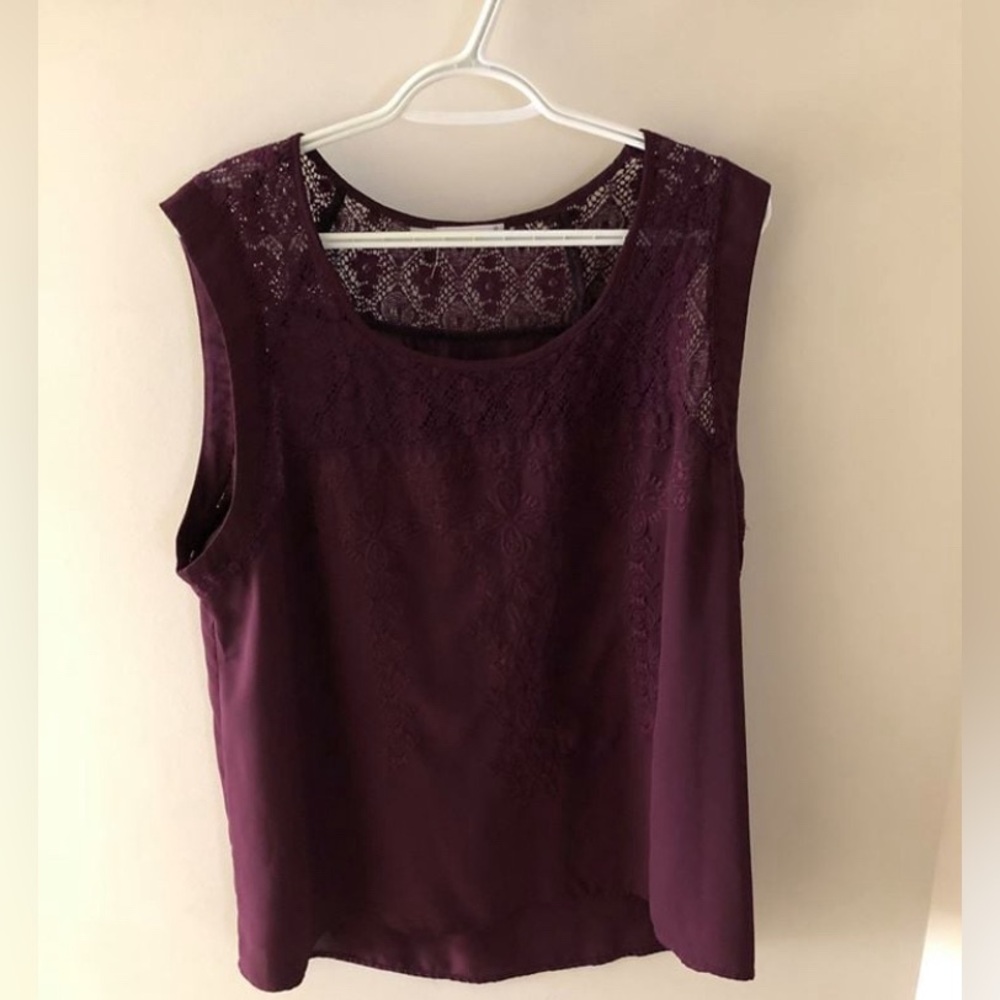 Women's Top - Burgundy (Ricki's) - XXL
